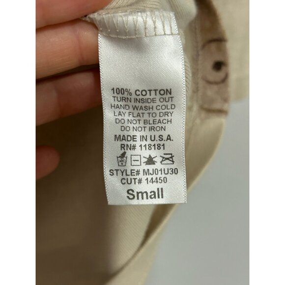 Blue Canyon Christmas Architecture 3/4 Sleeve Top Beige Red Sz Small Holiday - Picture 6 of 9